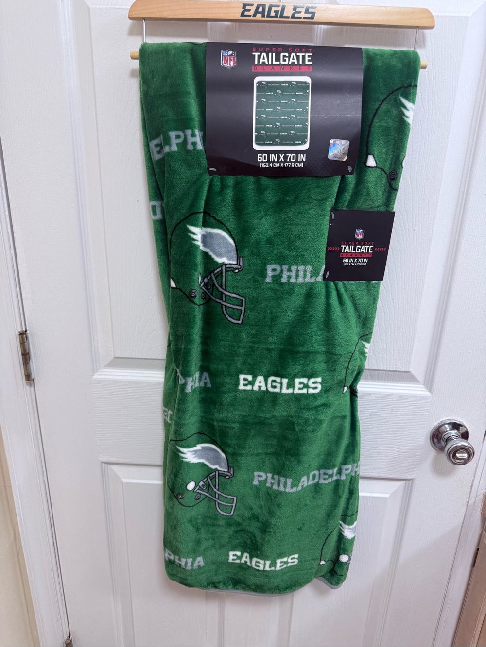 NWT NFL Philadelphia Eagles Green Fleece Blanket, 60”x 70”